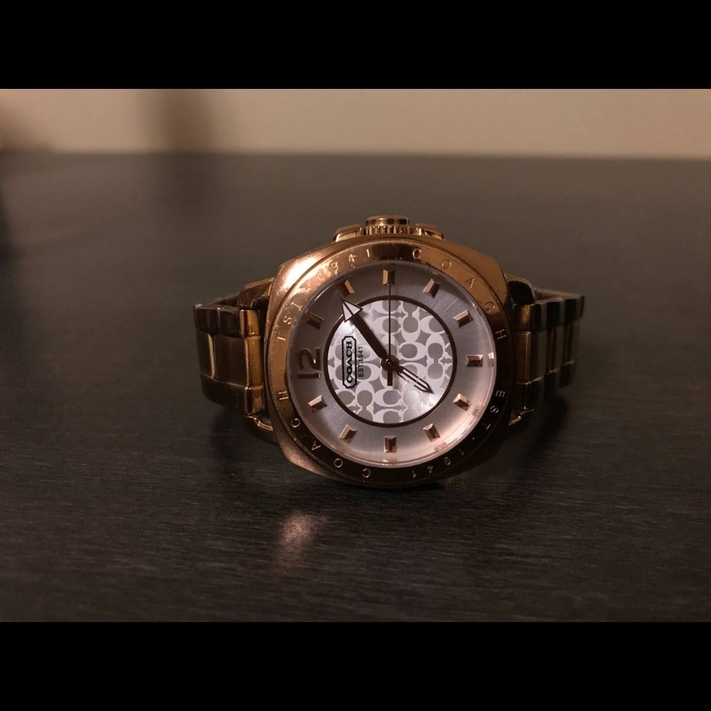 Unique Rose gold Coach Watch